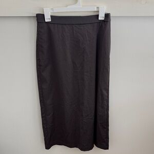 MUJI Gray Maxi Skirt Minimalist Japanese Style Long Skirt Capsule Wardrobe M